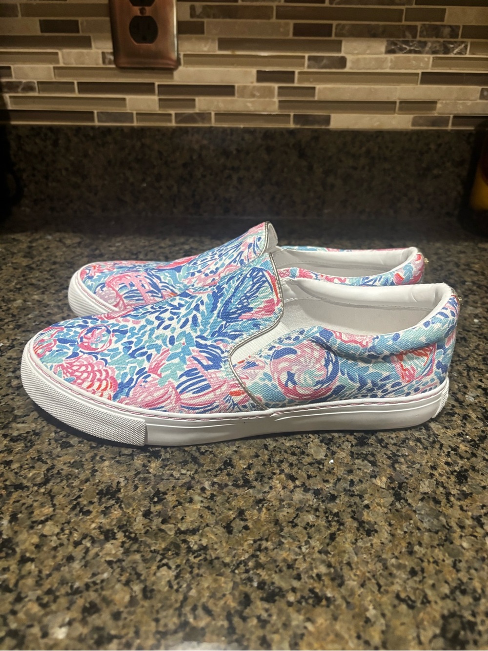 Lilly Pulitzer Julie Floral Slip-On Sneakers